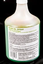 Back of the bottle of Neem Oil 1l