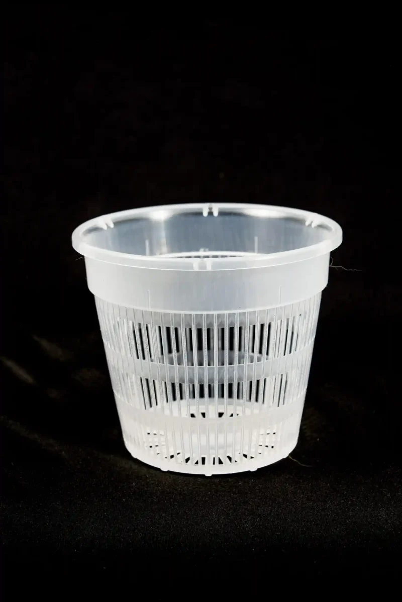 Multiple net pots stacked together for storage.