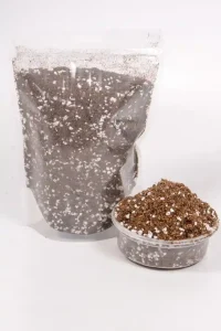 Bag of Venus Fly Trap Soil showing peat and perlite texture.