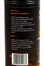 Usage guideline on the back of a bottle of Calmag Essential