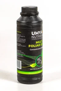 Side view of a bottle of Multi Foliar Spray