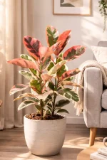 XL Rubber Tree Belize in bright sitting room