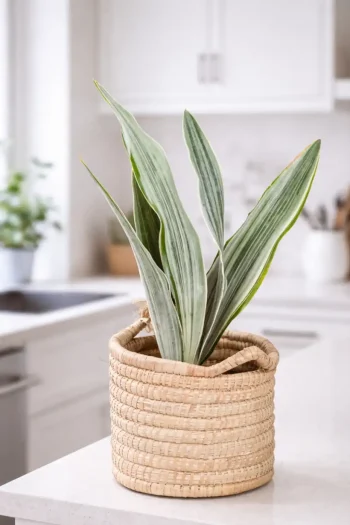 Snake Plant Bantels sensation on kitchen counter