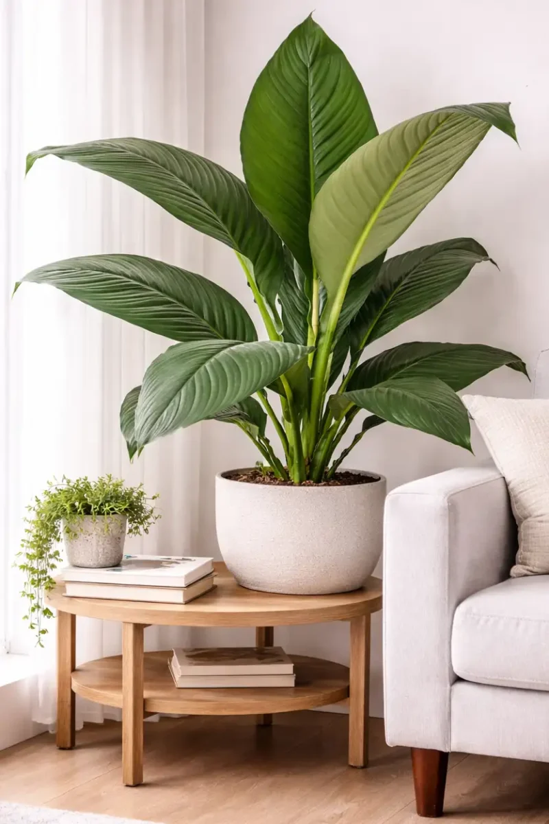 XL Peace Lily Sensation on side table