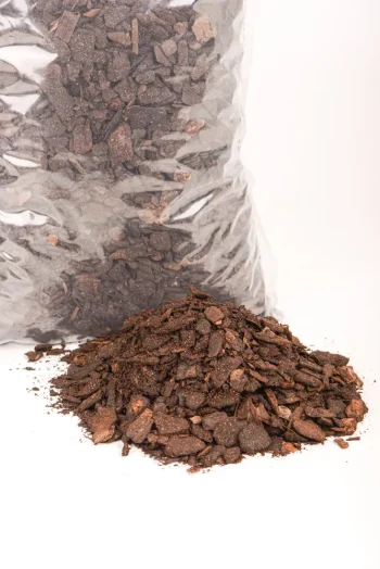 Milled Bark Growing Medium 19mm on white surface